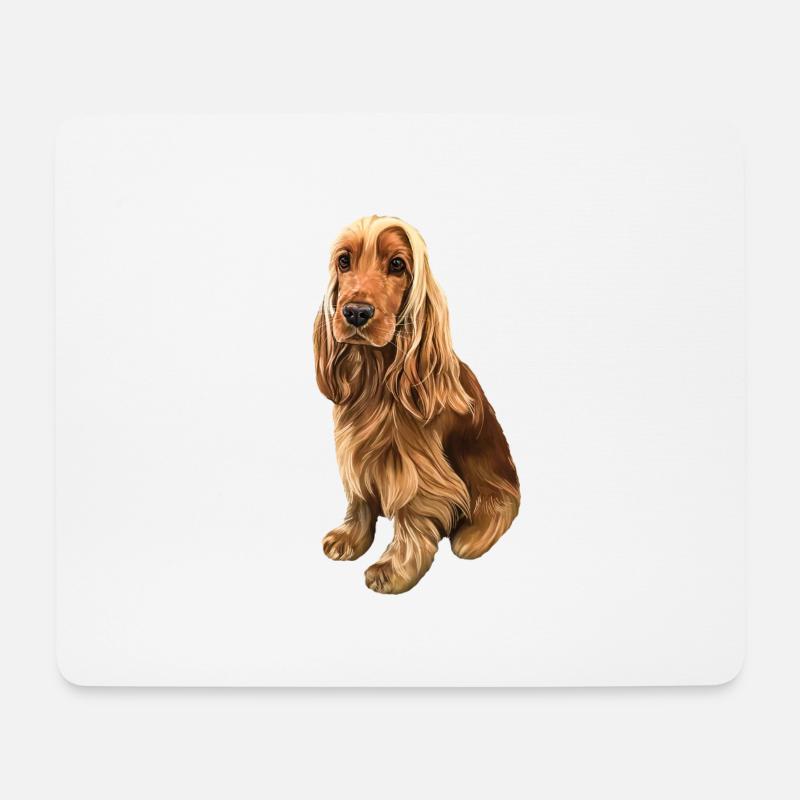Cockerspaniel Liebe - Mousepad (Querformat) - Weiß
