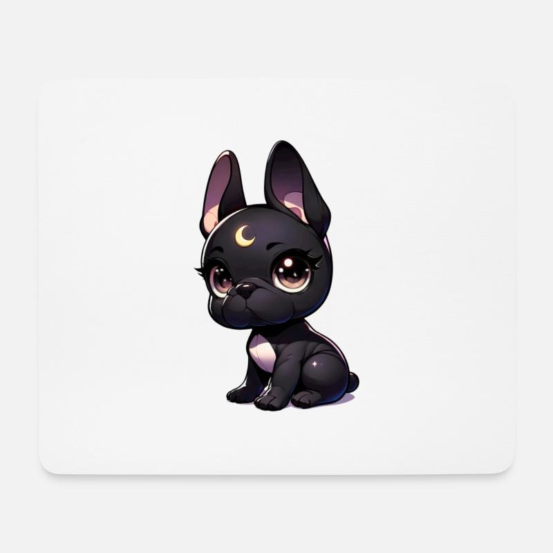 Mondhüter Welpe - Mousepad (Querformat) - Weiß