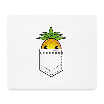 Brusttasche mit süßer Babyananas - Mousepad (Querformat) - Weiß - Vorne