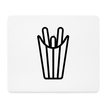 cornet de frites - Tapis de souris (format paysage) - blanc - Devant