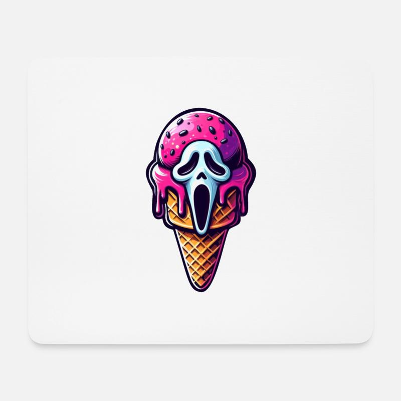 Eis-Schrei - Mousepad (Querformat) - Weiß