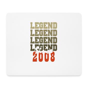 Vintage Geschenk zum 16. Jubiläum geboren in einem Monat von 2008 - Mousepad (Querformat) - Weiß - Vorne
