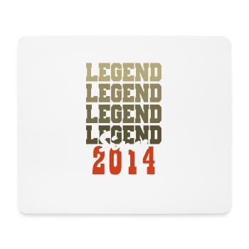 Vintage-Geschenk zum 10-jährigen Jubiläum geboren in einem Monat des Jahres 2014 - Mousepad (Querformat) - Weiß - Vorne