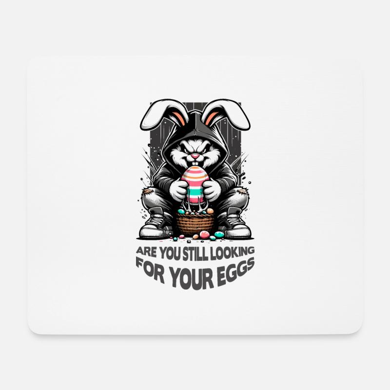 are you still looking for your eggs - Mousepad (Querformat) - Weiß