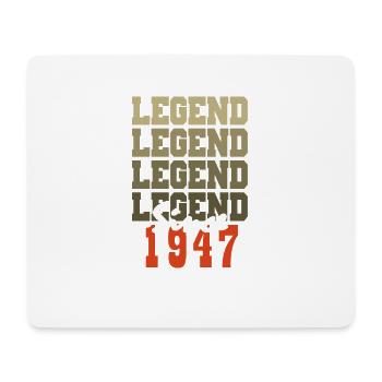 Cadeau 77e Anniversaire Vintage Né un mois de 1947 - Tapis de souris (format paysage) - blanc - Devant