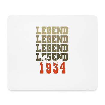 Cadeau 90e Anniversaire Vintage Né un mois de 1934 - Tapis de souris (format paysage) - blanc - Devant