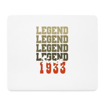 Vintage-Geschenk zum 91. Geburtstag, geboren vor einem Monat im Jahr 1933 - Mousepad (Querformat) - Weiß - Vorne