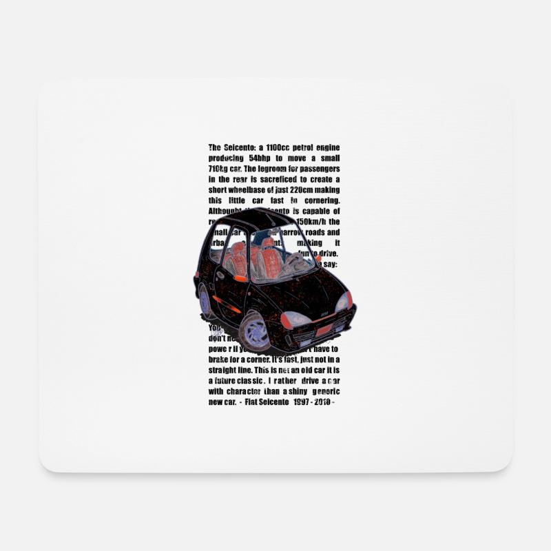 Seicento mit Text für ein leichtes Hemd - Mousepad (Querformat) - Weiß