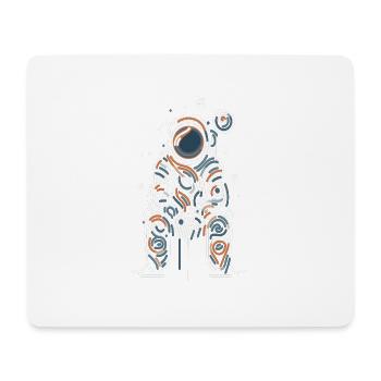 Kosmische Liebe - Linien-Astronaut - Mousepad (Querformat) - Weiß - Vorne
