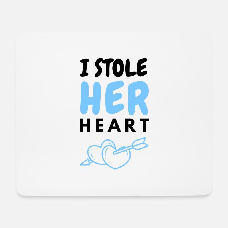 I stole her heart - Mousepad (Querformat) - Weiß