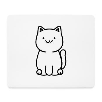 Katze - Mousepad (Querformat) - Weiß - Vorne