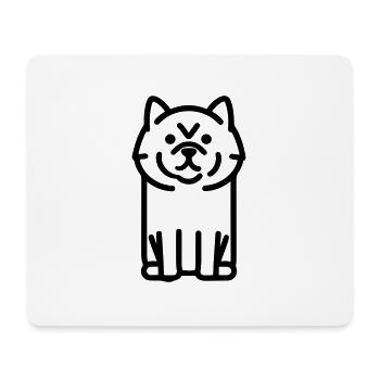 Chien - Tapis de souris (format paysage) - blanc - Devant