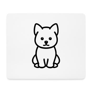 Hund - Mousepad (Querformat) - Weiß - Vorne