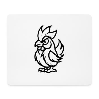 hahn - Mousepad (Querformat) - Weiß - Vorne