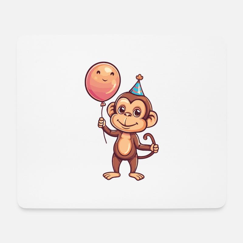 Affe Geburtstag Baby - Mousepad (Querformat) - Weiß