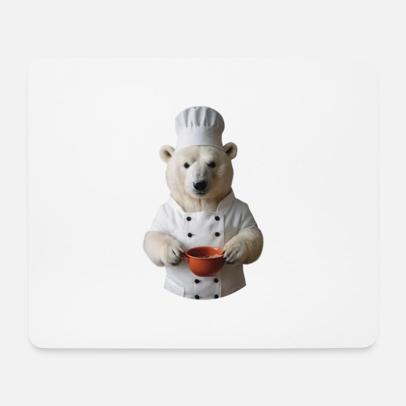 Eisbär Koch - Mousepad (Querformat) - Weiß