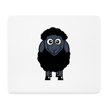 Black Sheep Small Cute Cute Lamb Cool Comic - Mouse Pad (horizontal) - white - Front