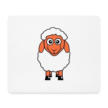 Sheep Baby Stands Cute Cute Lamb Child Cool Comic - Mouse Pad (horizontal) - white - Front