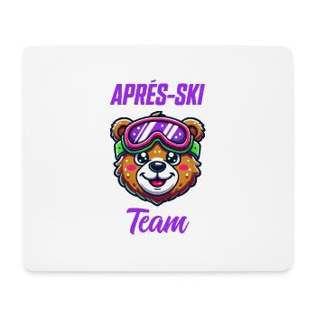 Bear Comic Ski Goggles - Mouse Pad (horizontal) - white - Front