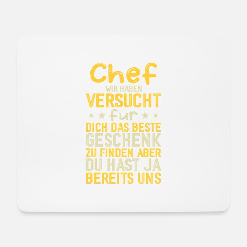 Chef wir haben Versucht das beste Geschenk - Mousepad (Querformat) - Weiß