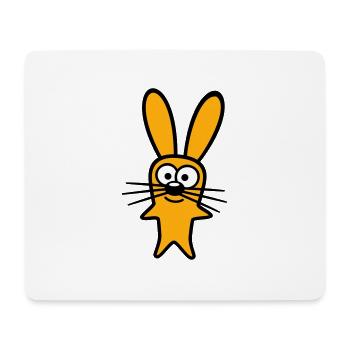 Hase Kaninchen Häschen Cartoon Kleintier niedlich - Mousepad (Querformat) - Weiß - Vorne