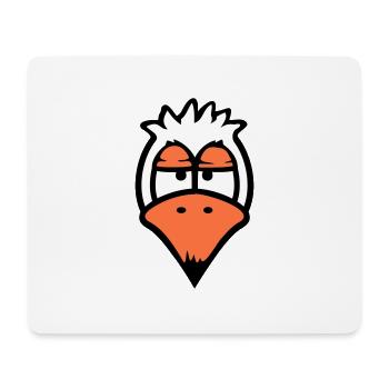 Bird looks funny, annoyed, tired, angry, frustrated - Mouse Pad (horizontal) - white - Front