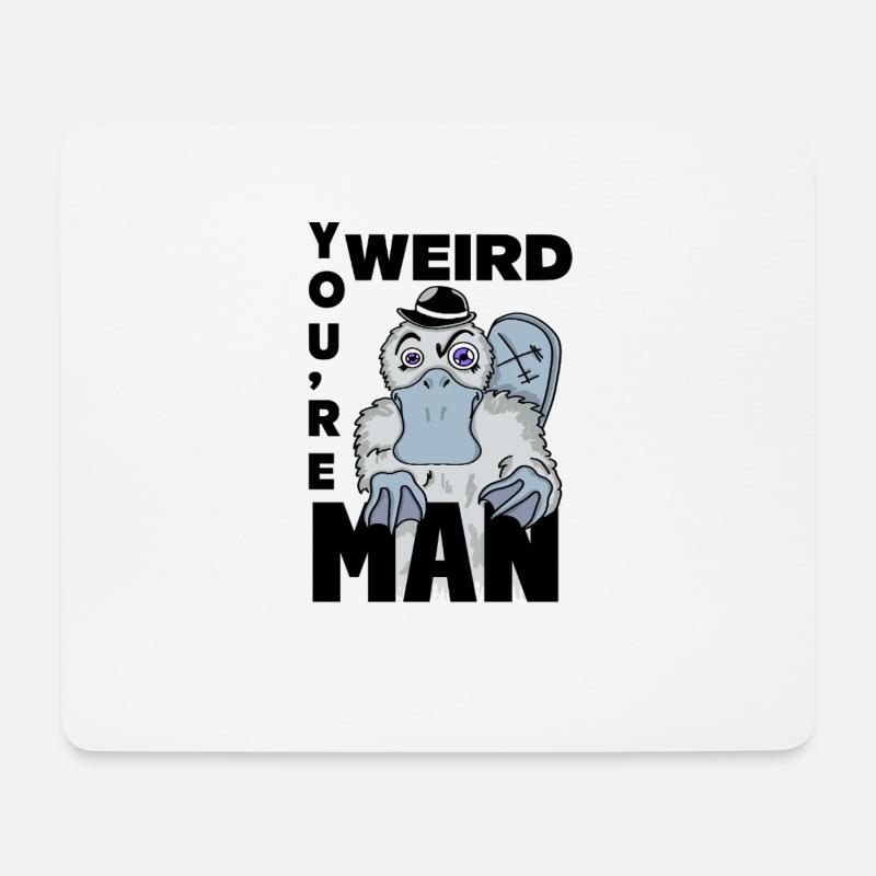 Lustig, du bist seltsam Schnabeltier Urban Comics Pop Art - Mousepad (Querformat) - Weiß