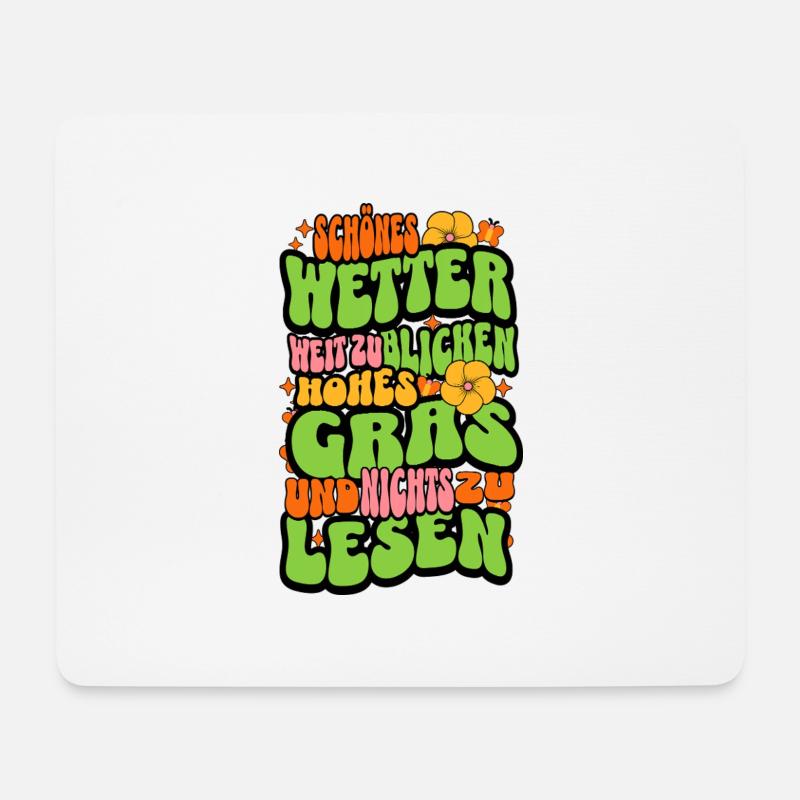 Schönes Wetter - Mousepad (Querformat) - Weiß
