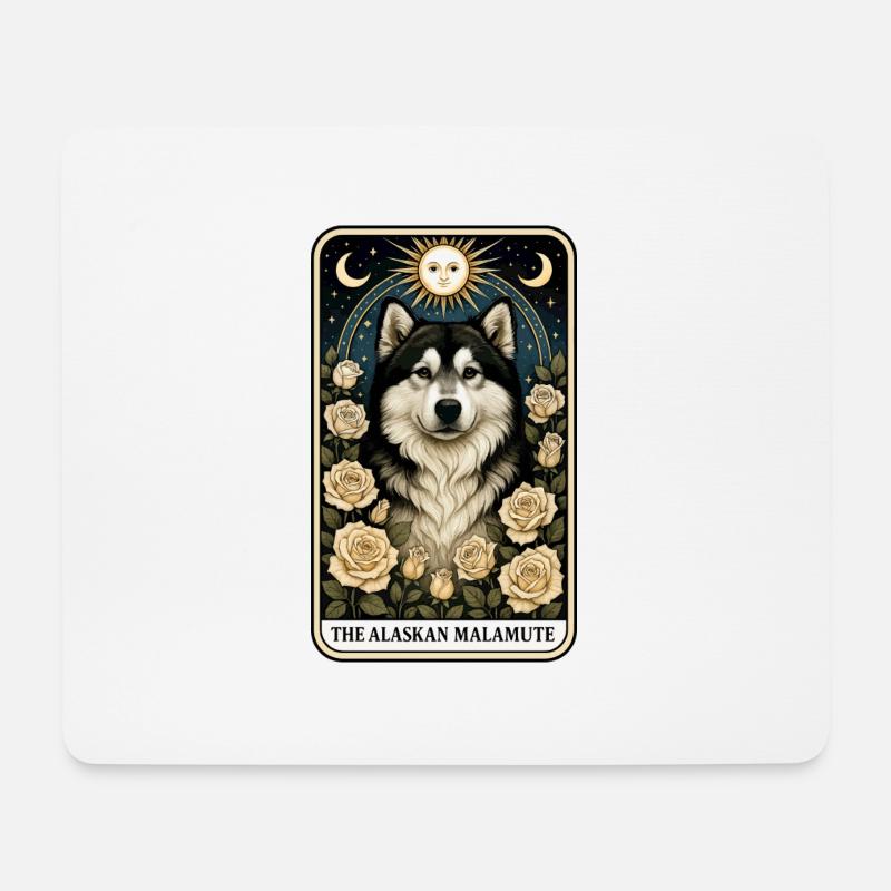 Alaskan Malamute - Mousepad (Querformat) - Weiß