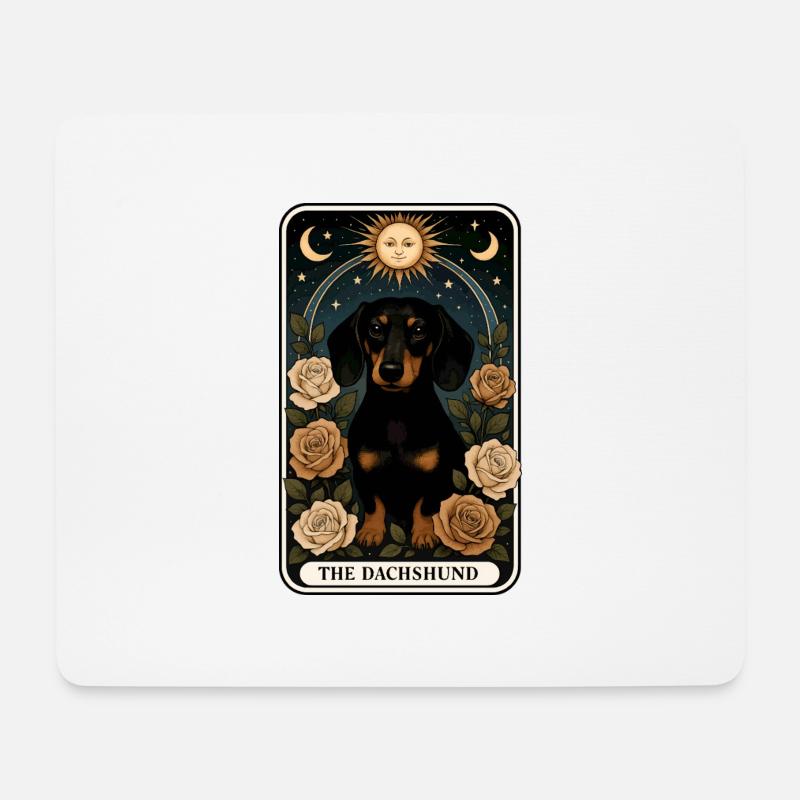 Dackel - Mousepad (Querformat) - Weiß