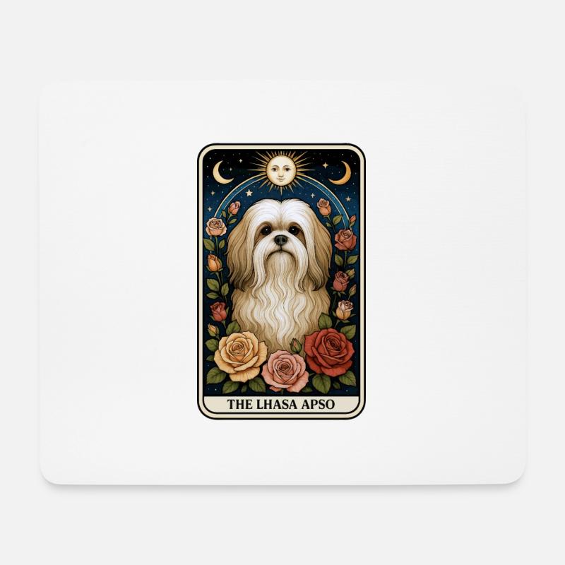 Lhasa Apso - Mousepad (Querformat) - Weiß