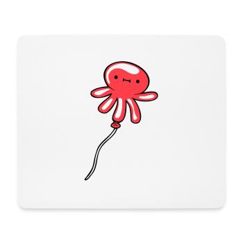 Pieuvre Ballon Volant Mignon Enfant Heureux Bande Dessinée - Tapis de souris (format paysage) - blanc - Devant