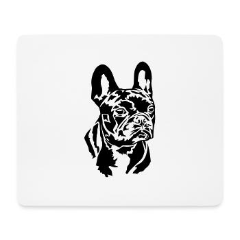 French Bulldog - Mousepad (Querformat) - Weiß - Vorne