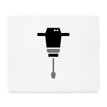 Presslufthammer Werkzeug Baustelle Handwerker - Mousepad (Querformat) - Weiß - Vorne