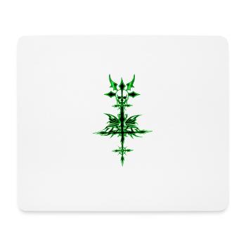 gothic cross and skullgreen - Mouse Pad (horizontal) - white - Front
