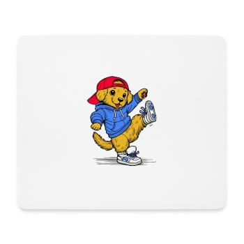 Dance Vibes : Golden Retriever - Tapis de souris (format paysage) - blanc - Devant