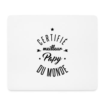 certifié meilleur papy - Tapis de souris (format paysage) - blanc - Devant
