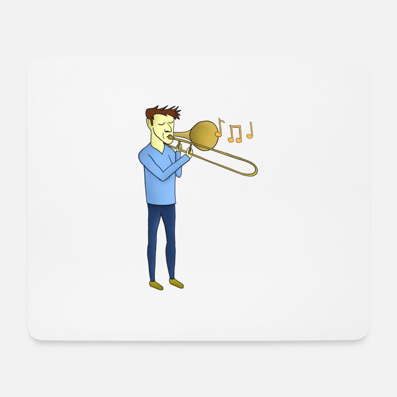 Trombone Player / Trombone Player - Mouse Pad (horizontal) - white