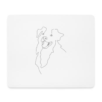 Hundefreund - Mousepad (Querformat) - Weiß - Vorne