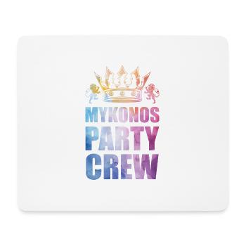 Mykonos Party Crew Spruch - Mousepad (Querformat) - Weiß - Vorne