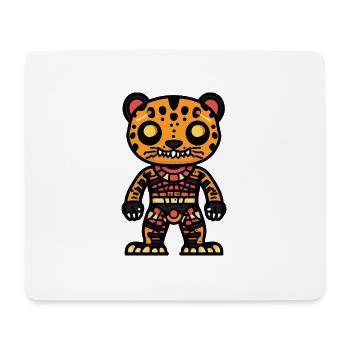 Leopard Halloween Comic Zombie - Mousepad (Querformat) - Weiß - Vorne