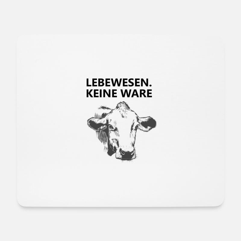 Lebewesen keine Ware - Mousepad (Querformat) - Weiß