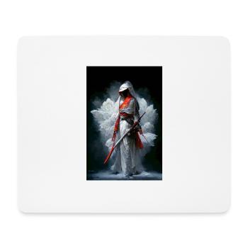 Samurai Blanc - Tapis de souris (format paysage) - blanc - Devant