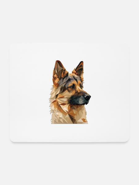 SCHÄFERHUND - Mousepad (Querformat) - Weiß