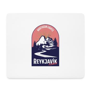 Reykjavik Iceland Vintage Road Trip - Mouse Pad (horizontal) - white - Front