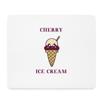 Eis Kirsche Cherry Ice Cream Geschenkidee Eiscreme - Mousepad (Querformat) - Weiß - Vorne