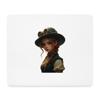 Ms. Fox Steampunk - Mousepad (Querformat) - Weiß - Vorne