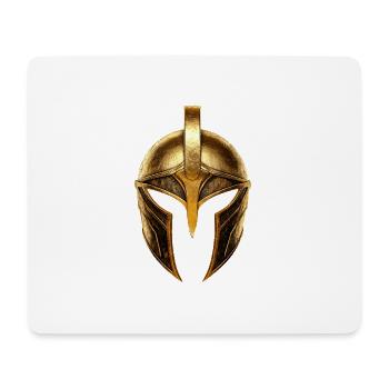 Casque Spartiate Symbole Or - Tapis de souris (format paysage) - blanc - Devant