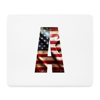 Flagge Amerika - Mousepad (Querformat) - Weiß - Vorne