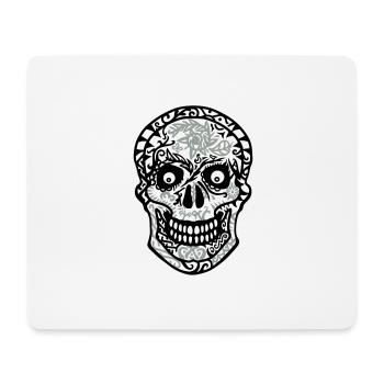 Tête de mort - Tapis de souris (format paysage) - blanc - Devant